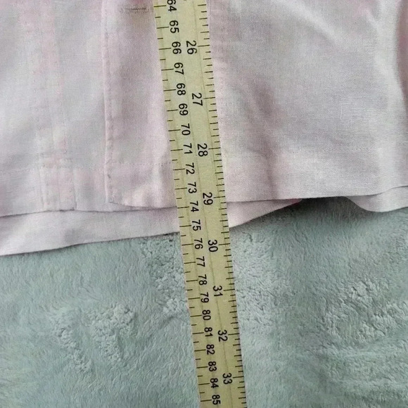 Tommy Bahama Shirt Mens Lg Short Sleeve Button Up Pink Linen - Picture 6 of 7